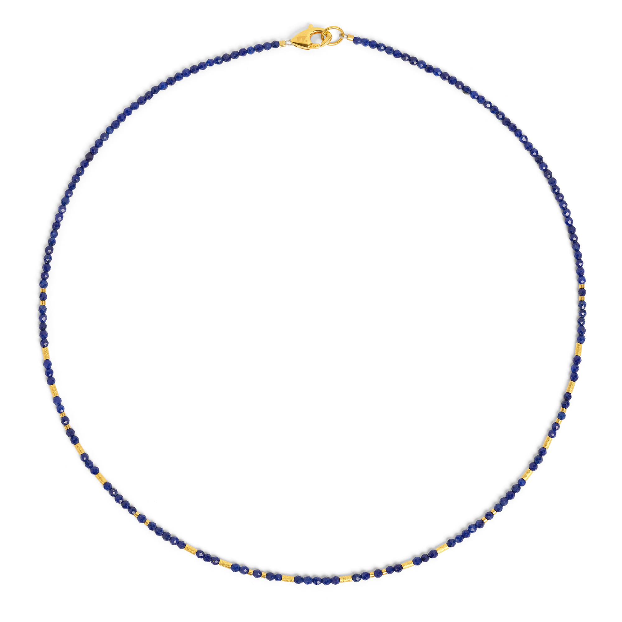 Tabaci Erbskette Gold-Silber mit Lapislazuli-Steinen